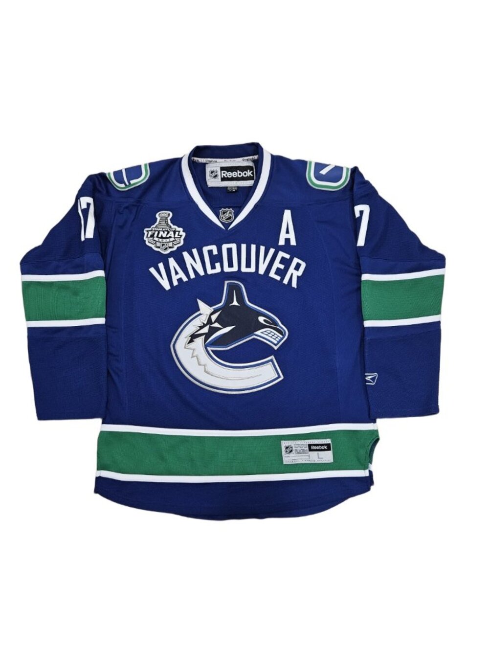 Ryan Kesler Vancouver Canucks Reebok 2011 Stanley Cup Final Jersey Men L